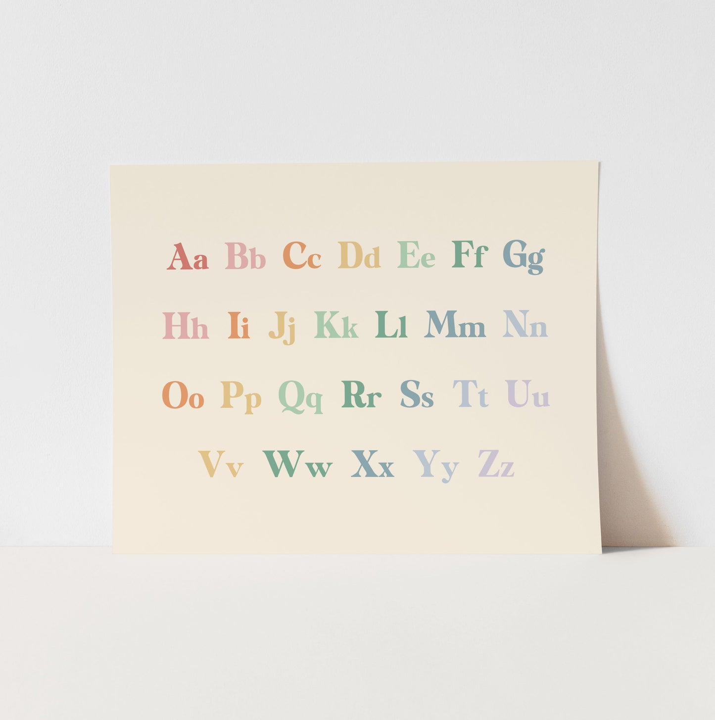 {Rainbow} Alphabet Art Print
