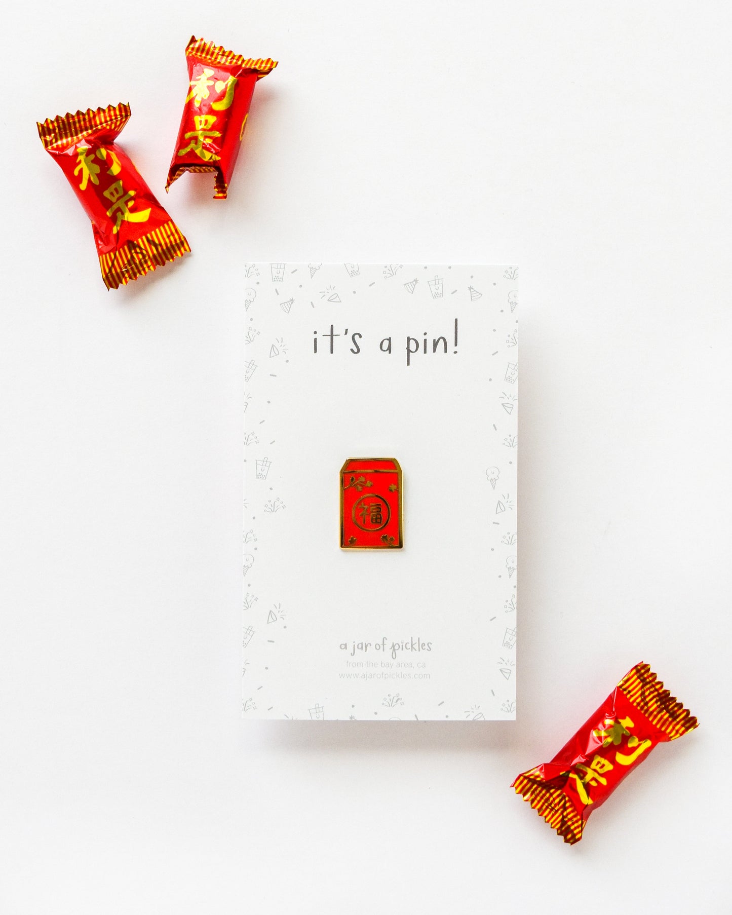 Lunar New Year Lucky Red Envelope Pin
