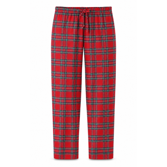 Christmas Unisex Bamboo Pajama Pants – Classic Red Tartan