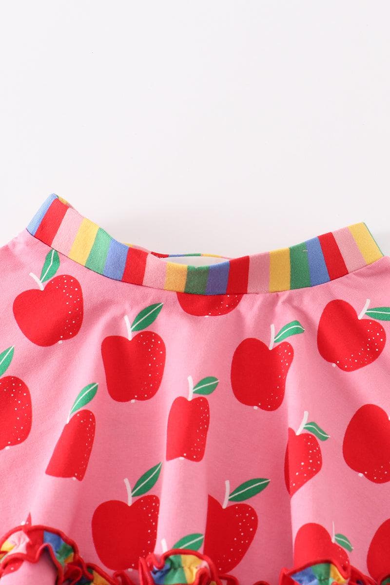 Back to School Apple Top & Skirt Set