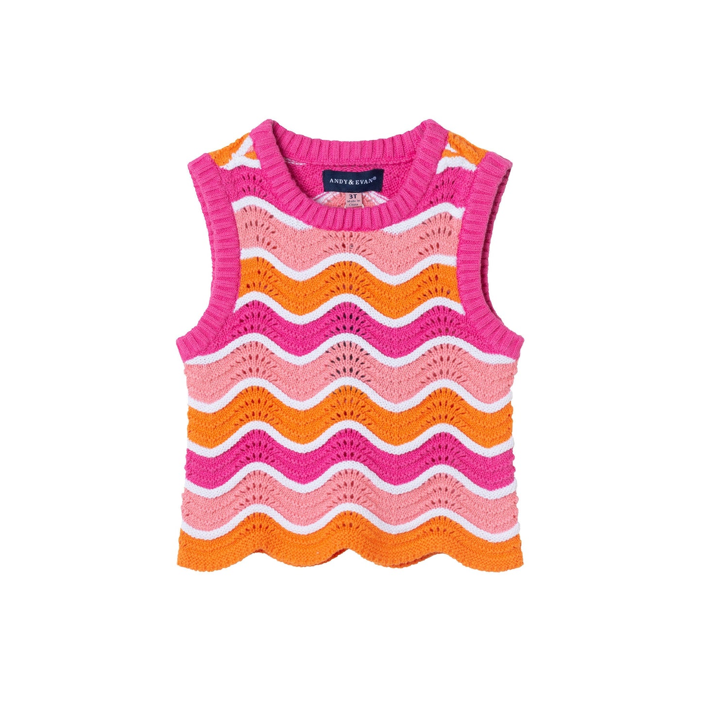 Kids (2-6x) Crochet Scallop Top & Short Set | Rainbow