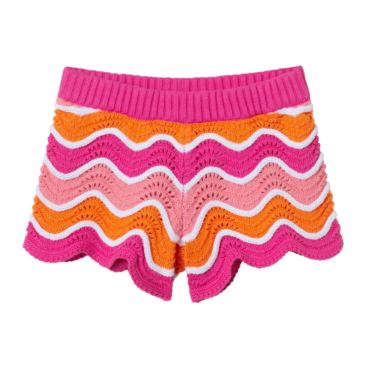 Kids (2-6x) Crochet Scallop Top & Short Set | Rainbow