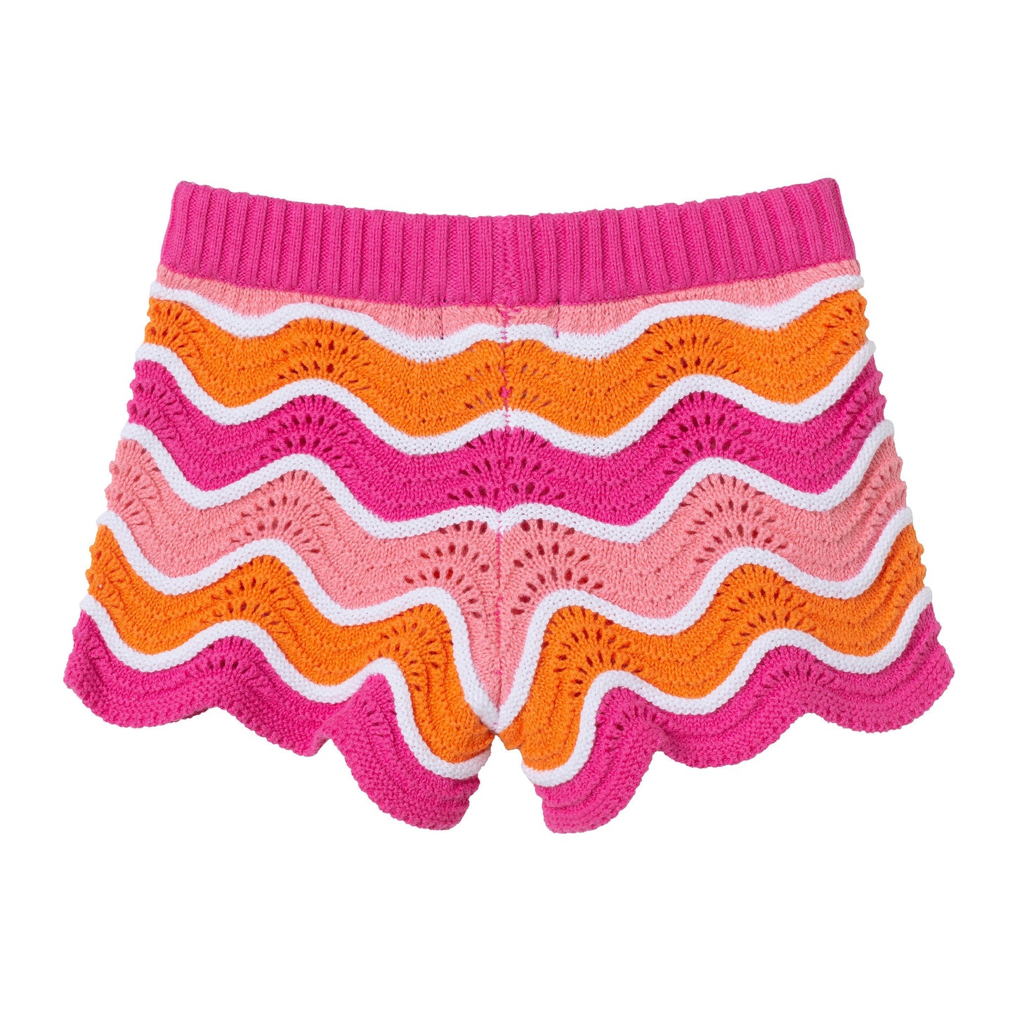 Kids (2-6x) Crochet Scallop Top & Short Set | Rainbow