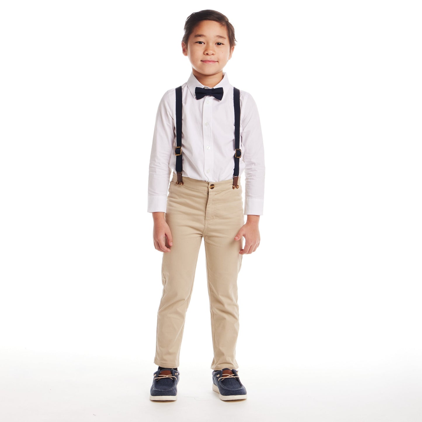 Boys Suspender Set | Navy & Khaki