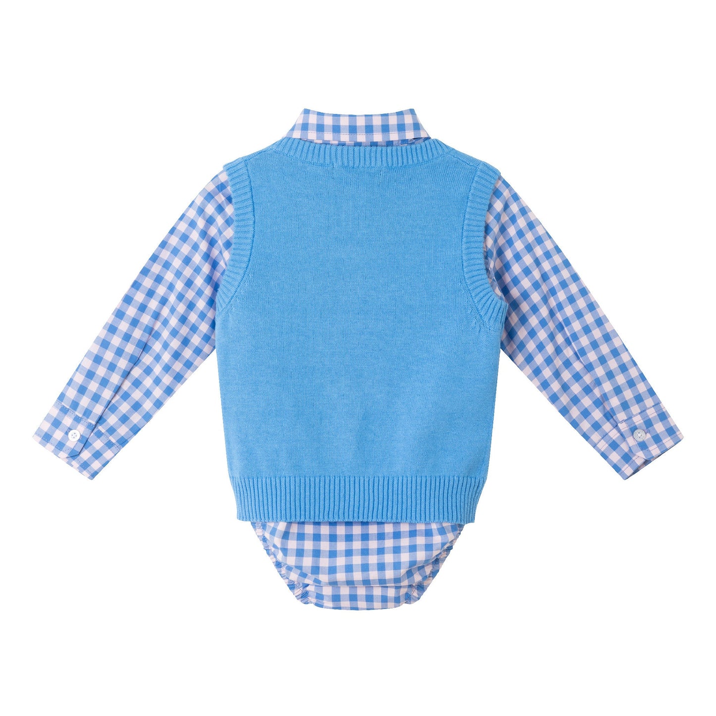 Infant (3-24M) Sweater Vest Set | Mid Blue
