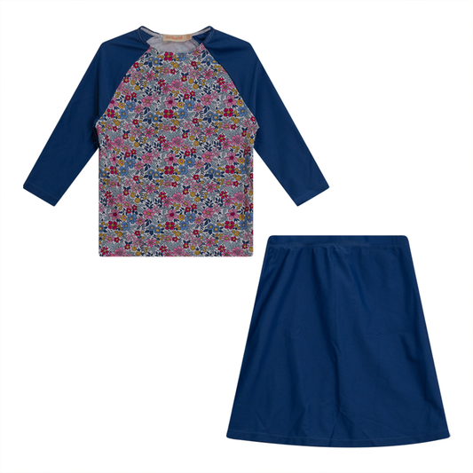Vintage Floral Print Swim 2PC Set