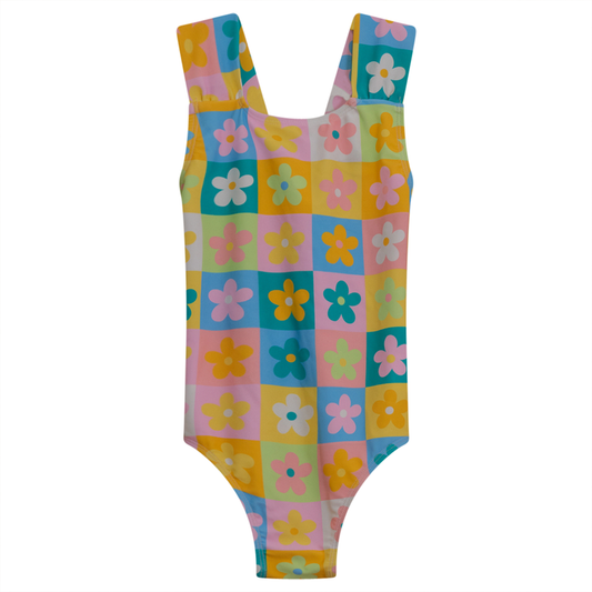 Retro Floral Print Swimsuit
