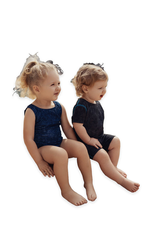 Distressed Rib Swimsuit