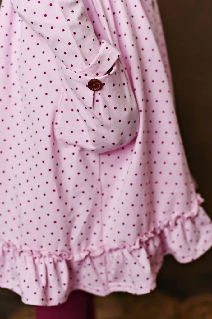 Lavender Polka Dot Pocket Dress
