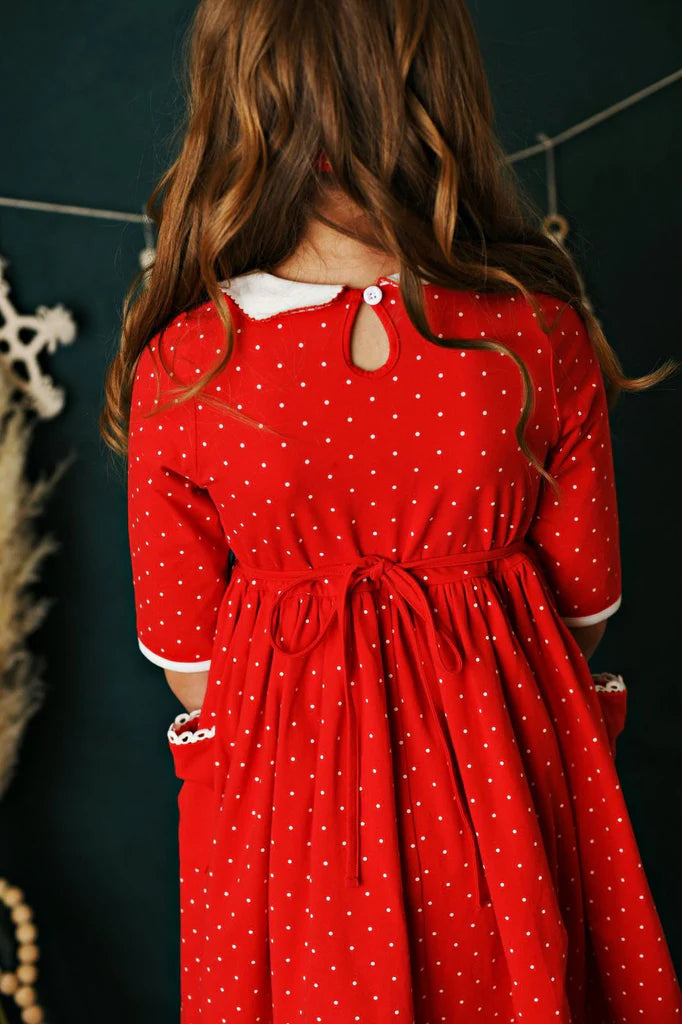 Red Dottie Pocket Dress