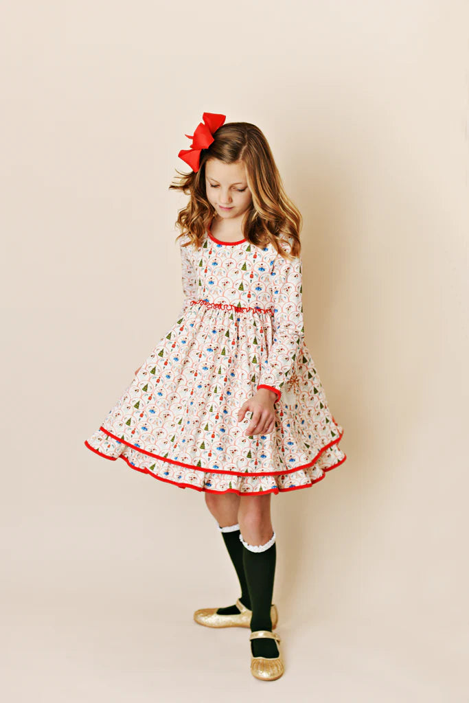 Nutcracker Embroidery Pocket Dress