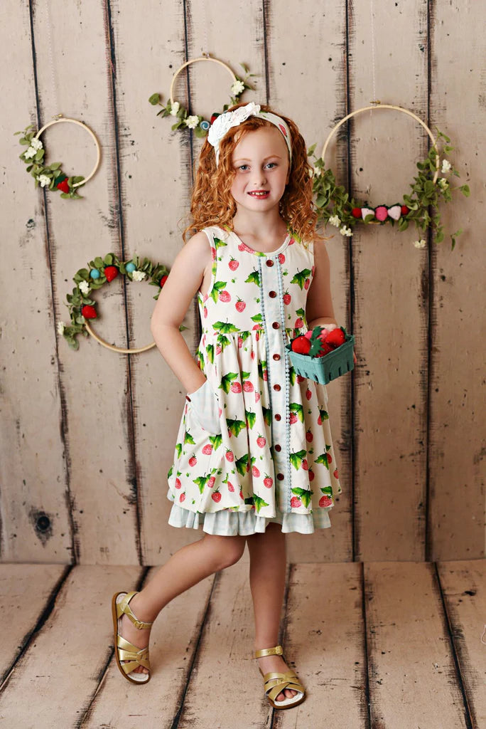 Spring Berry Pocket Dress