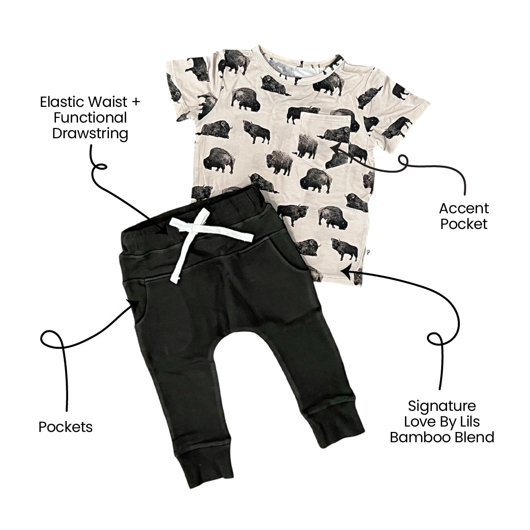 Stetson bison Bamboo Pocket Tee + Jogger Set
