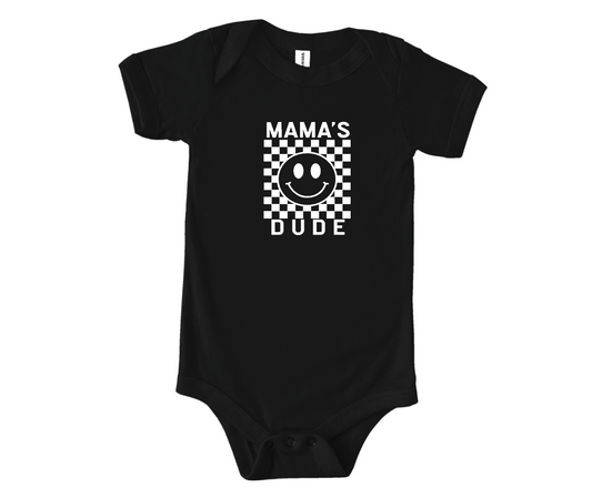 Mama's Dude Checkered Onesie - MTO