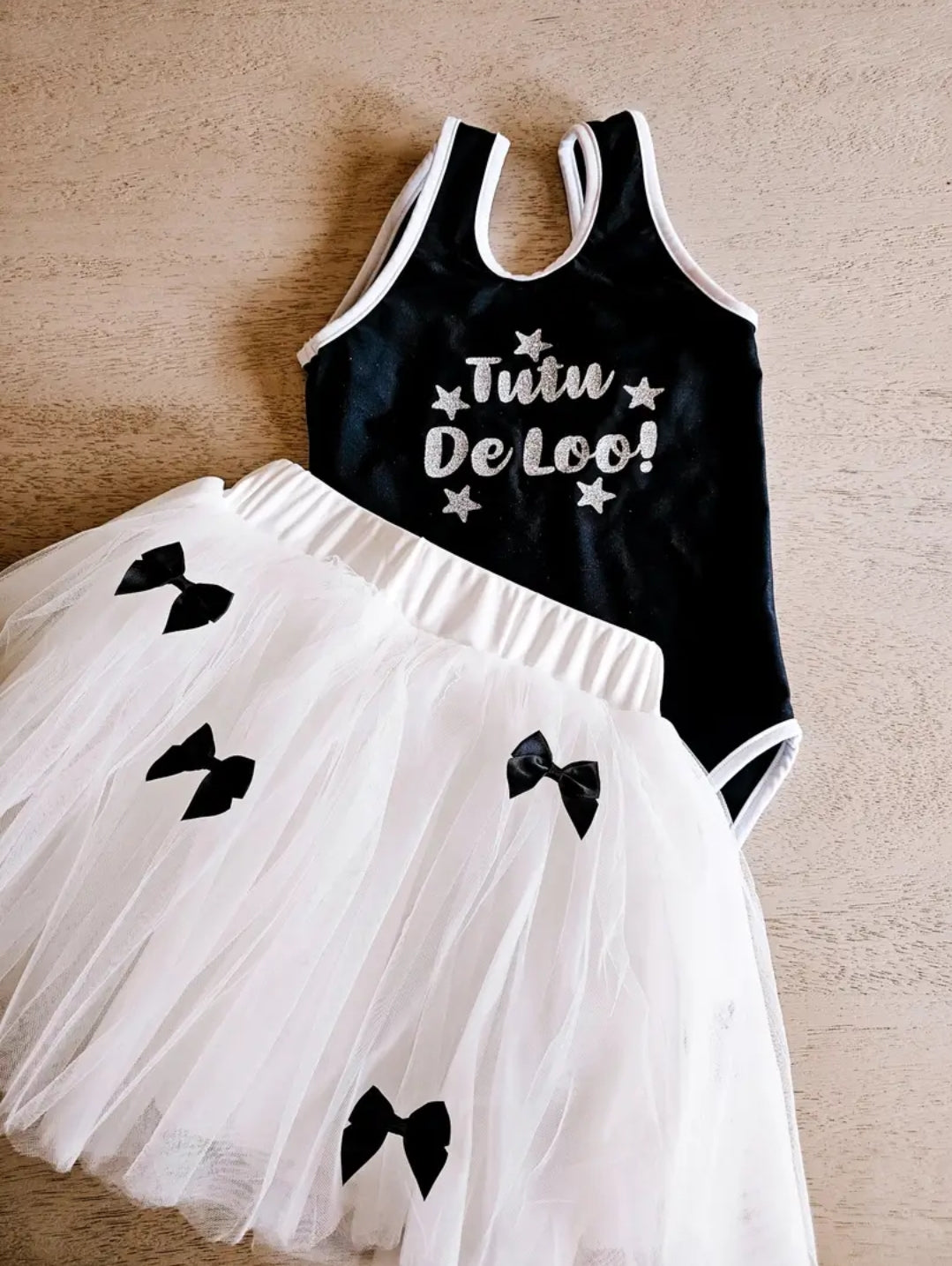 White Tutu Skort w/Bows