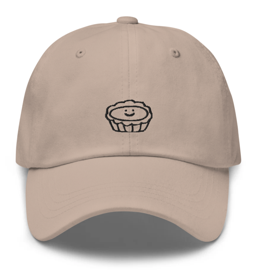 Dan Tat Egg Tart Embroidered Baseball Cap