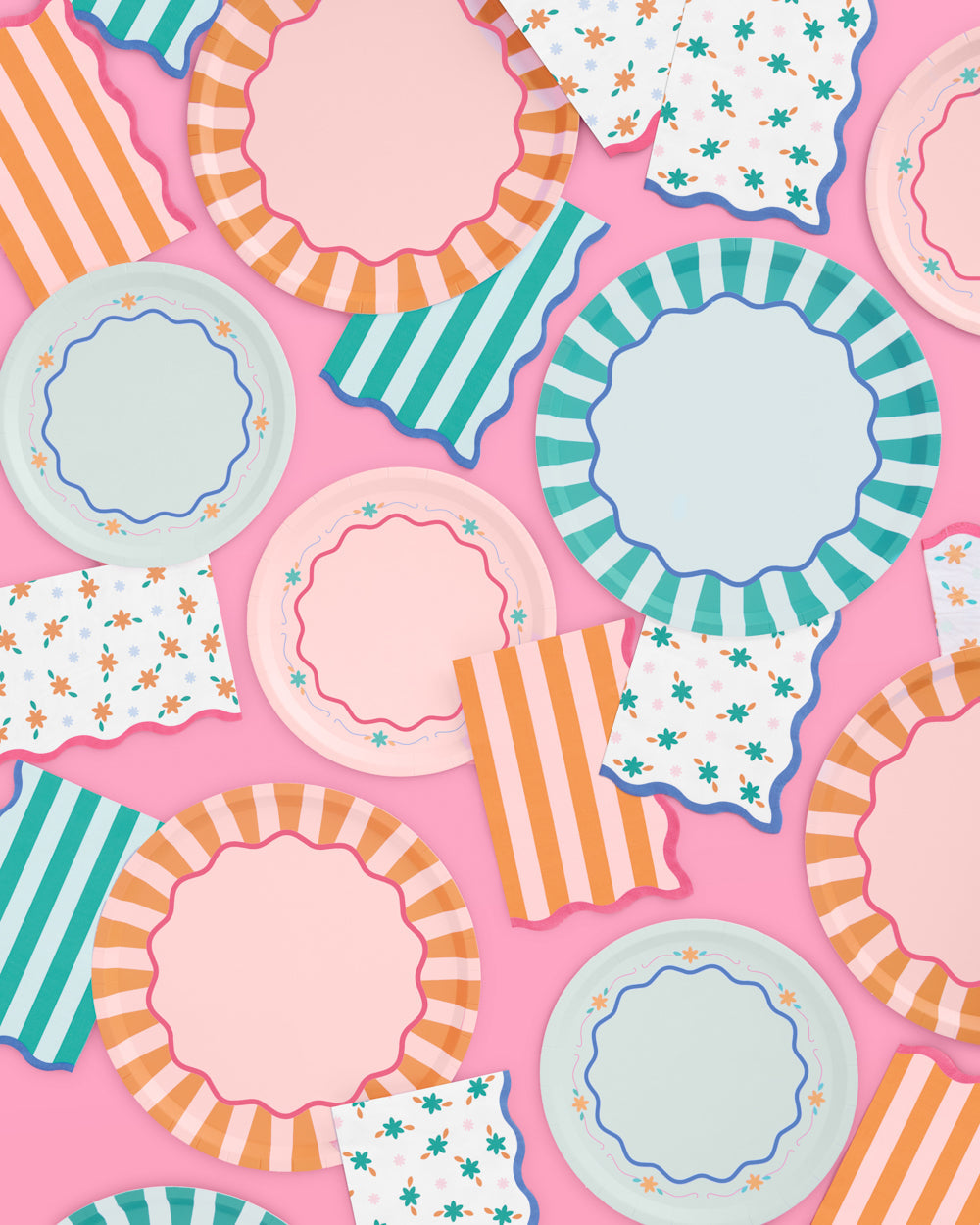 Italian Summer Duo - 32 plates + 24 napkins