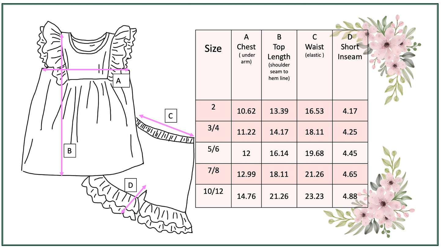 Blush Pastel Floral Short Set