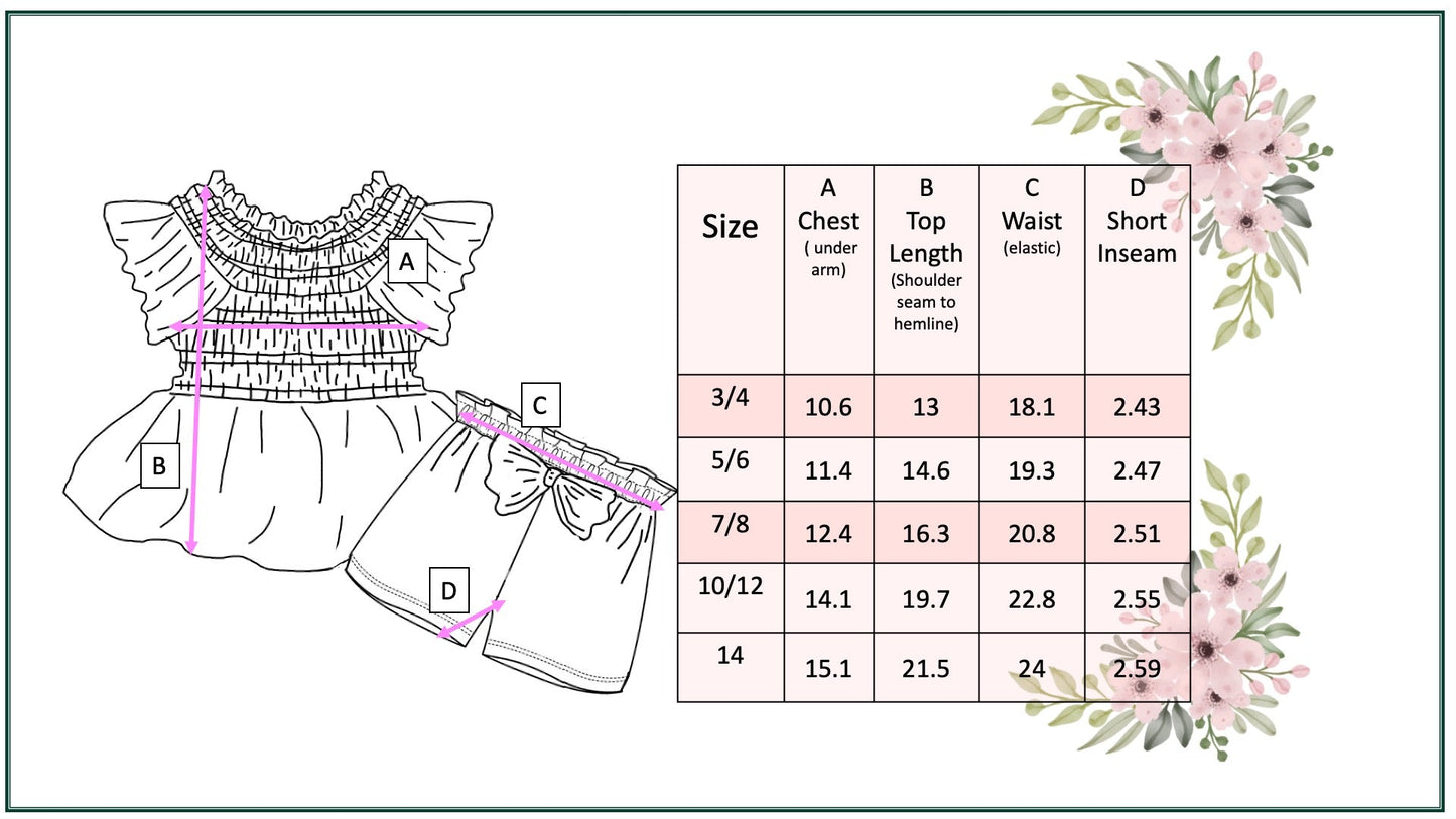 Leopard Shirred Short Set