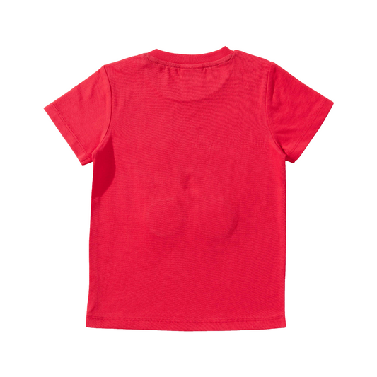 3D Printed Boys Summer Clothes Set | Red Tan Tee & Shorts