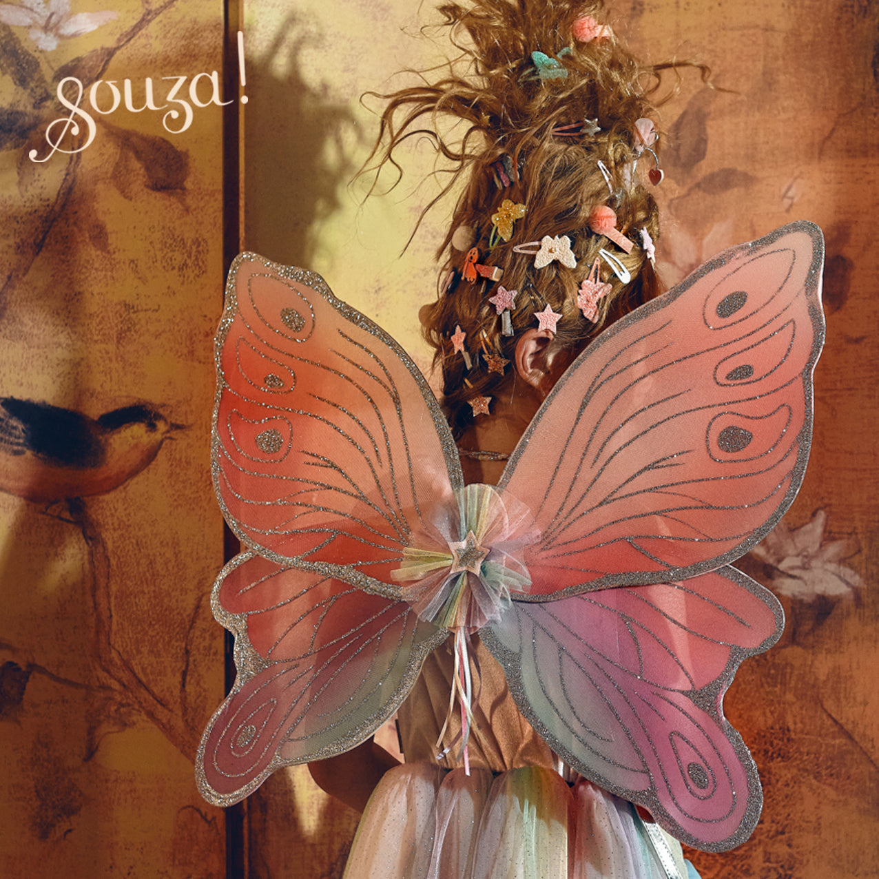 Louanne Fairy Costume – Dress and Wings Set (multicolor)-Role-Play for Children(3 sizes)