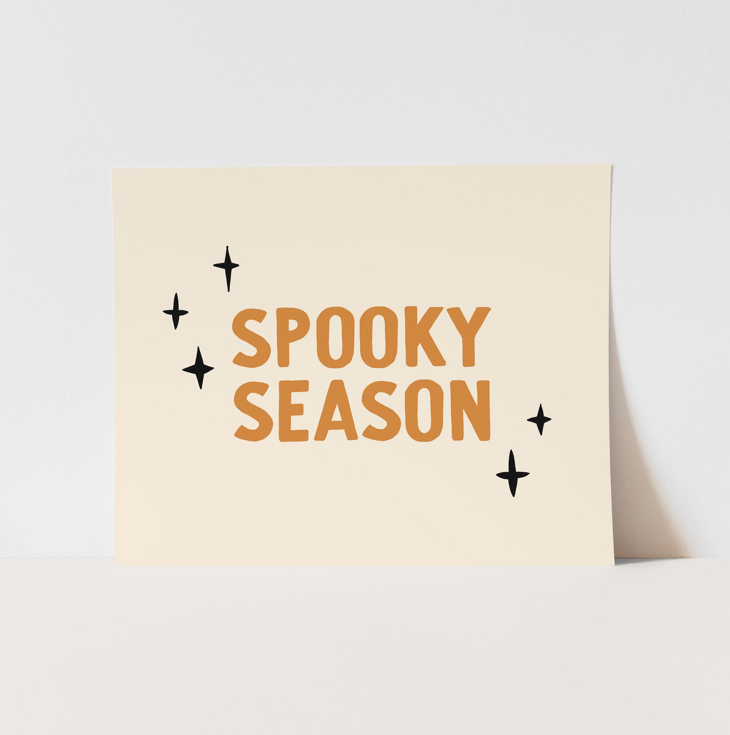{Natural & Orange} Spooky Season Art Print