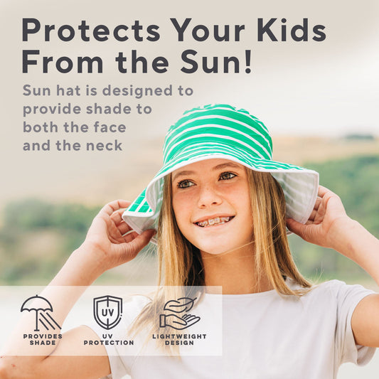 Childrens Sun Hats with UPF 50+ Protection - Reversible UPF 50+