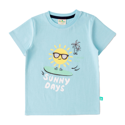 Sunny Blue & Green T-Shirt Pack of 2 for Toddler Boys