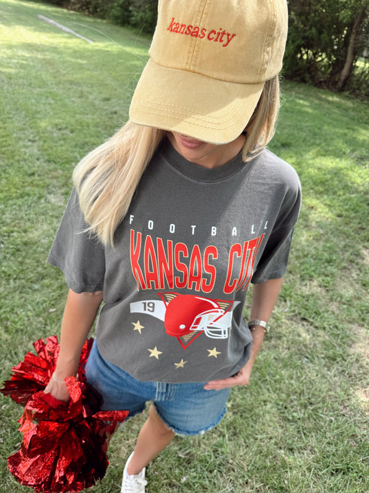 Kansas City Football Helmet Tee