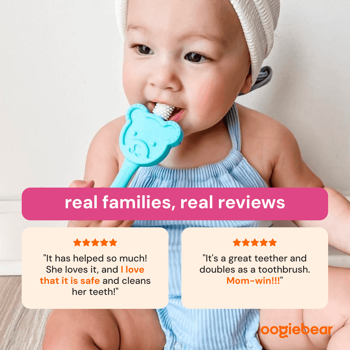 oogiebear 360° toothbrush - infant to toddler training toothbrush