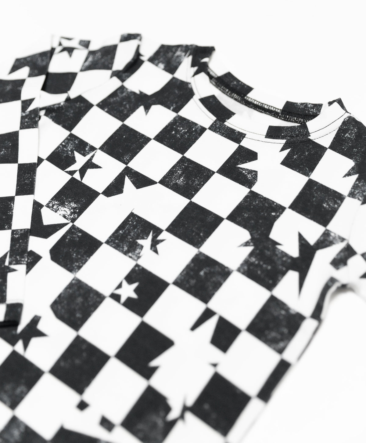 Black & White Checkered Star Two-Piece Set