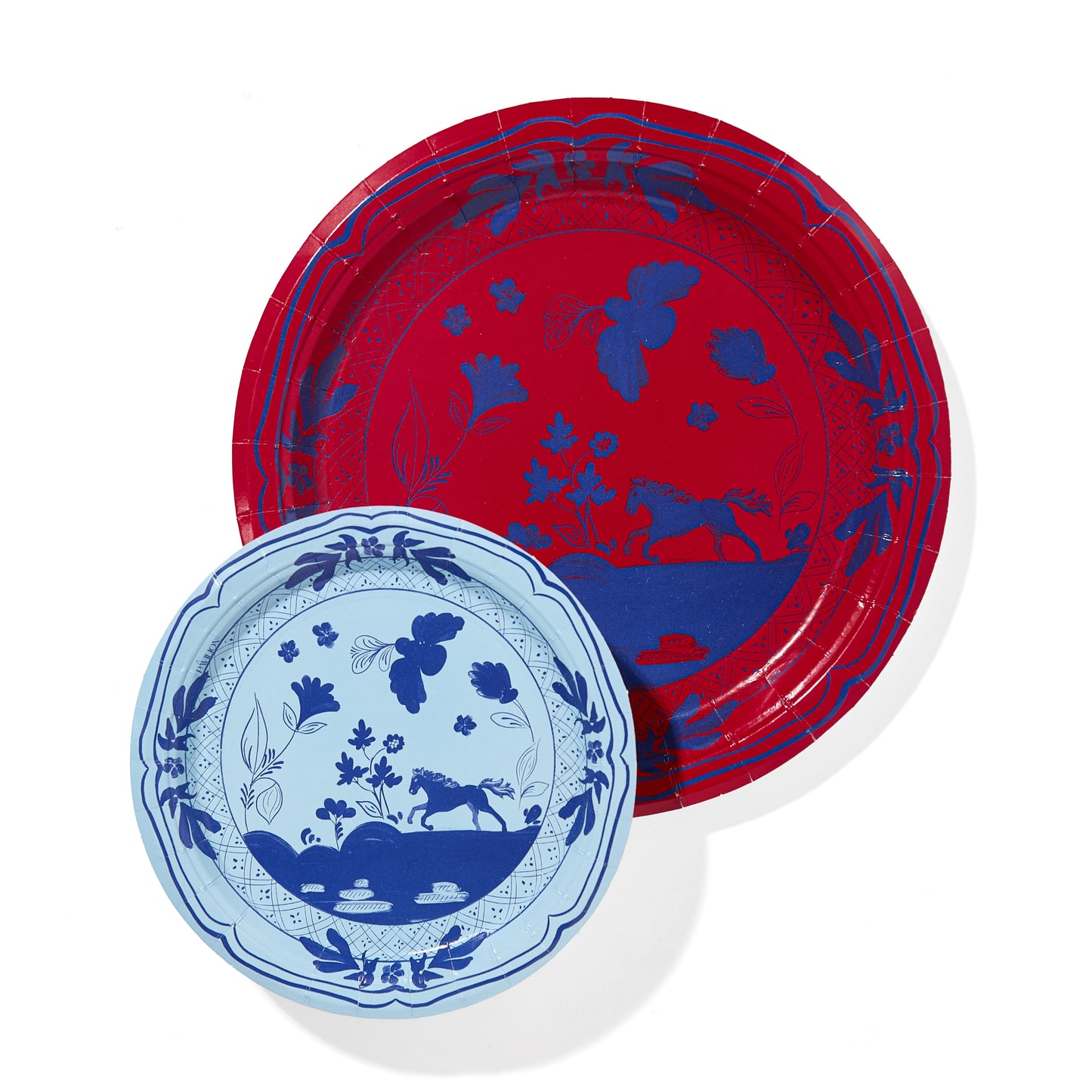Paine's Dallas Pony Red and Blue Dessert Collegiate Paper Plates - 50 Pack