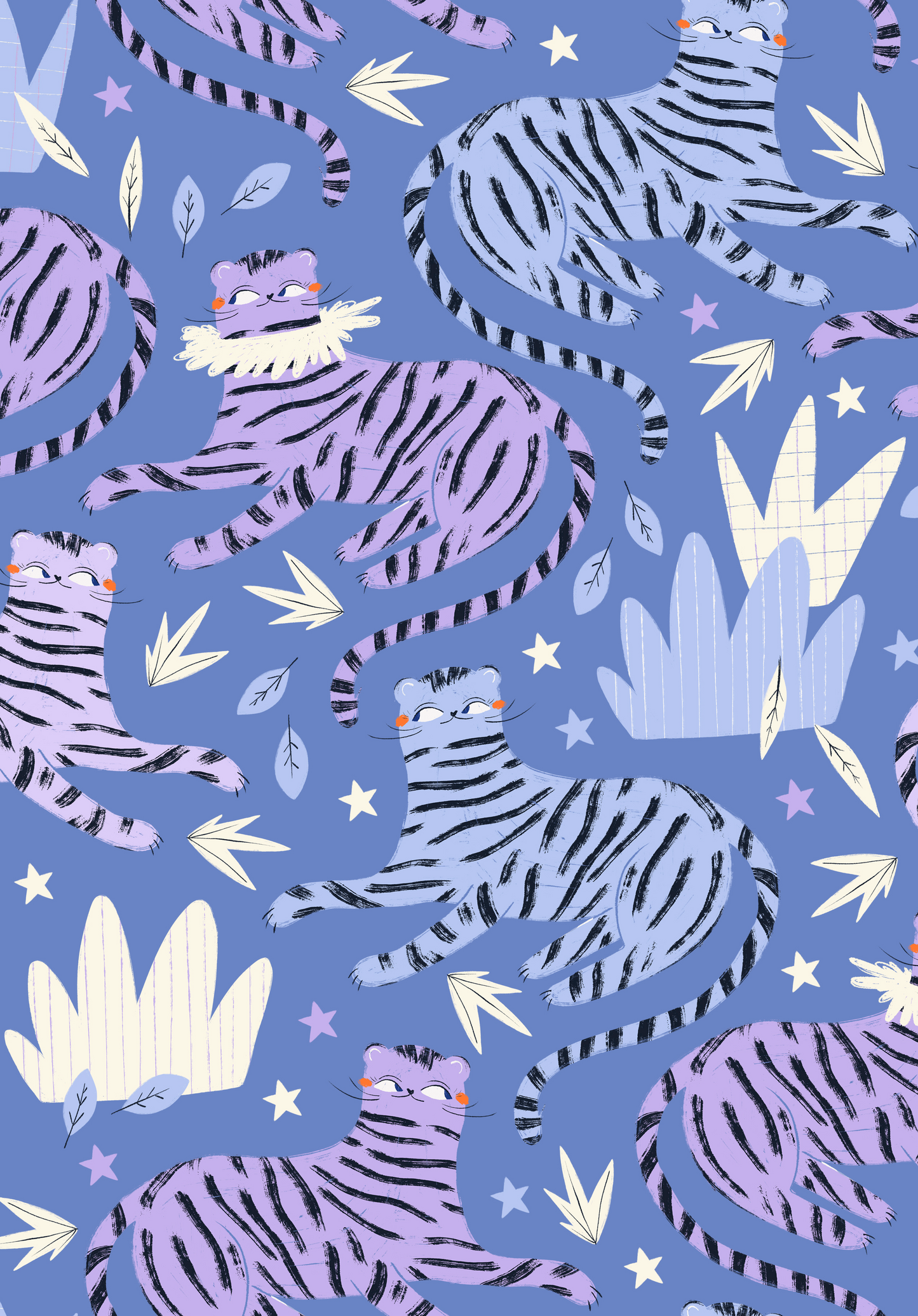 "Cat's Pajamas" Swaddle and Beanie Bundle - Blue