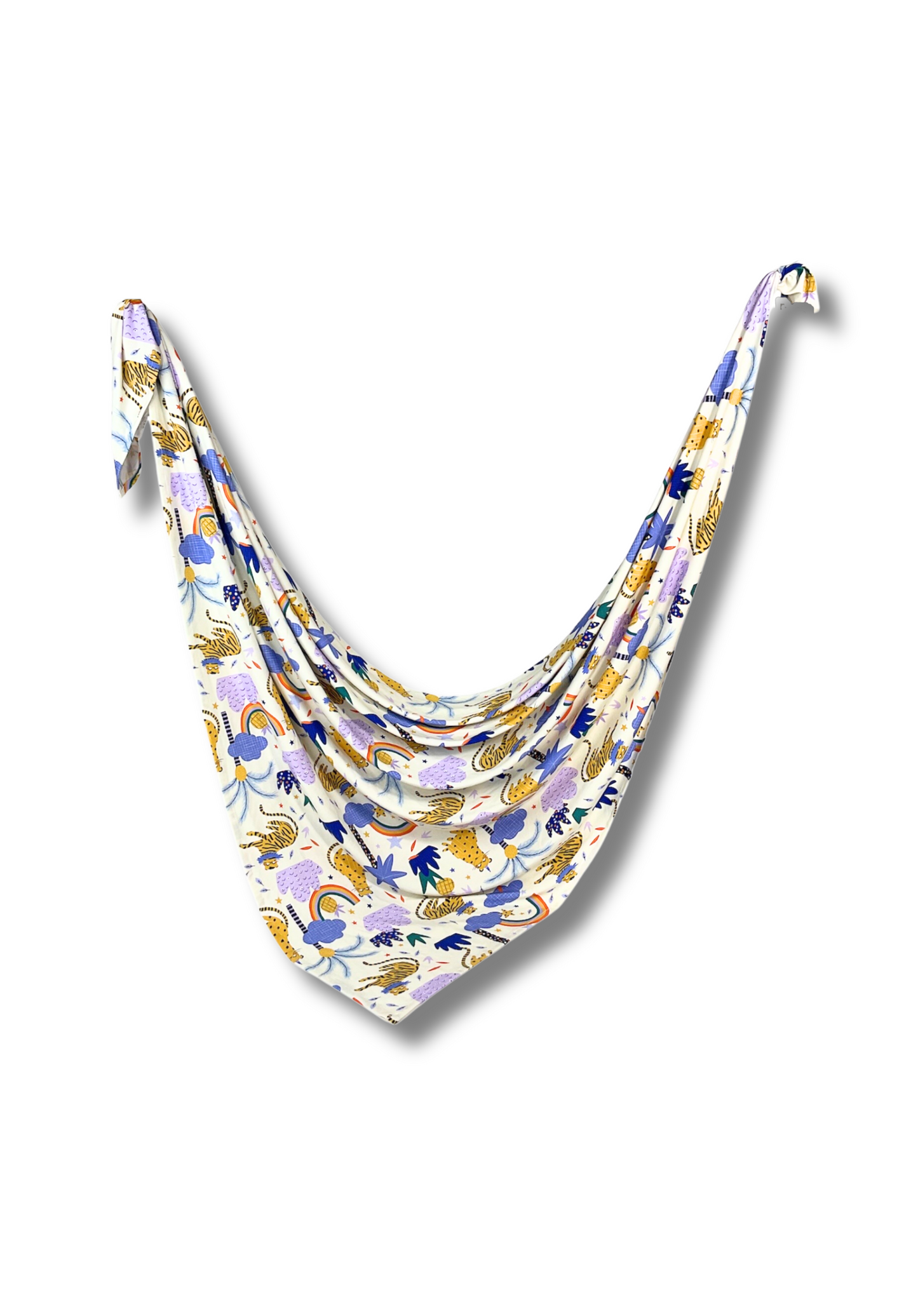 "Cat's Pajamas" Swaddle and Beanie Bundle - Rainbow