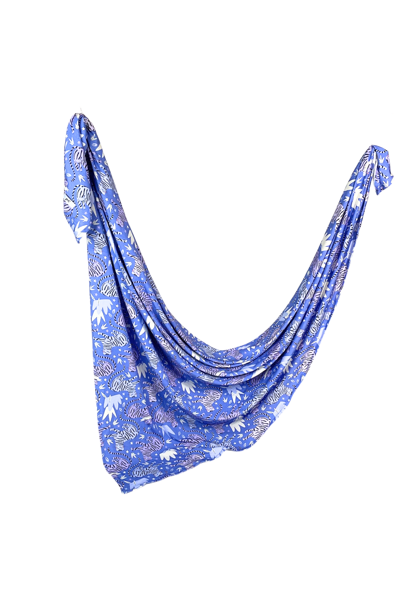 "Cat's Pajamas" Swaddle and Beanie Bundle - Blue