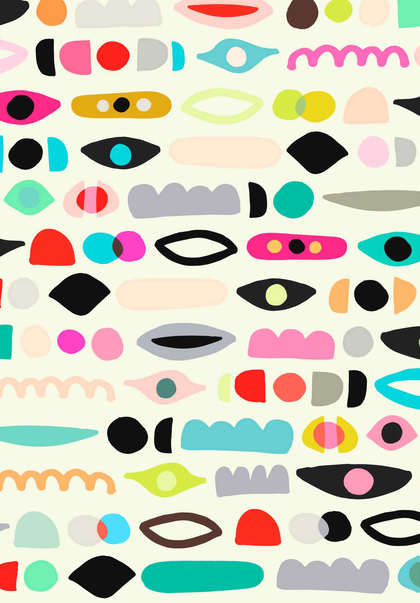 "Adorable Abstracts" Swaddle and Beanie Bundle - Eyes