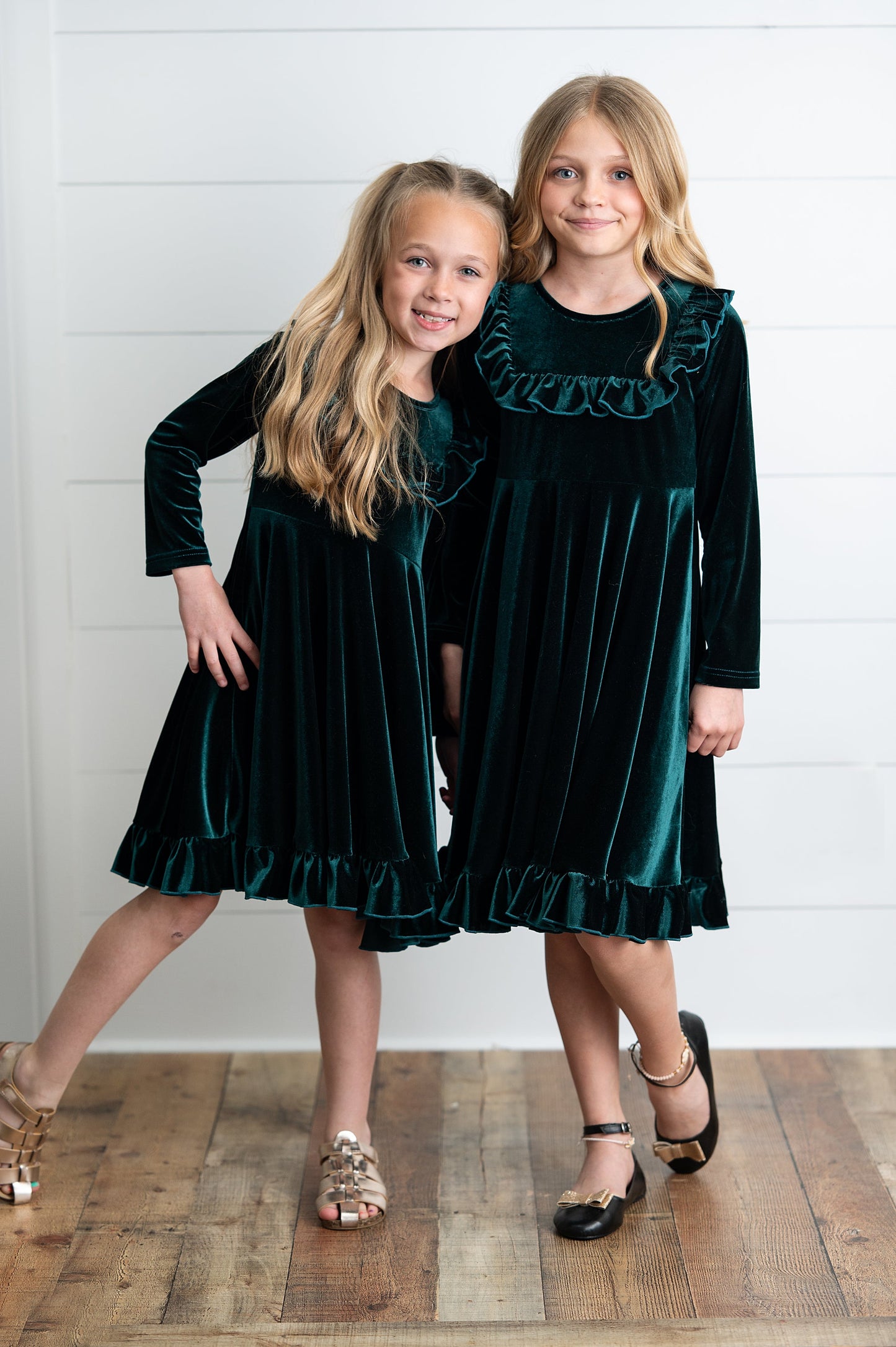 Emerald Green Velvet Dress