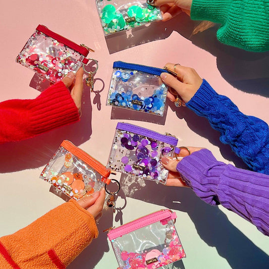 Spirit Squad Confetti Keychain Wallet