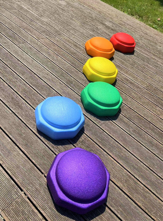 6 Pieces Rainbow Stepping Stones Set
