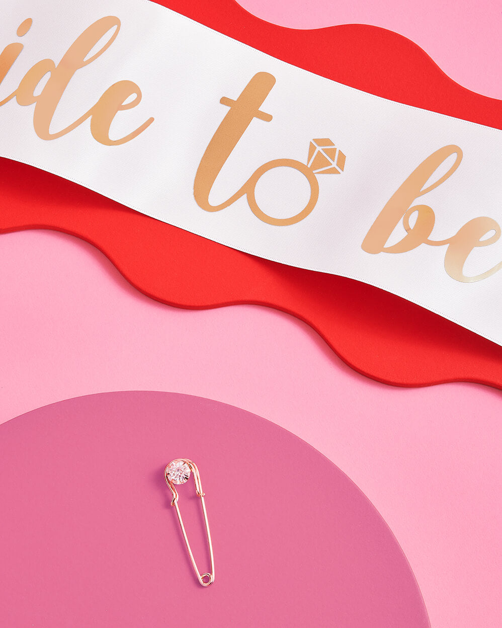 Classic Bride Sash - white satin sash + gold foil