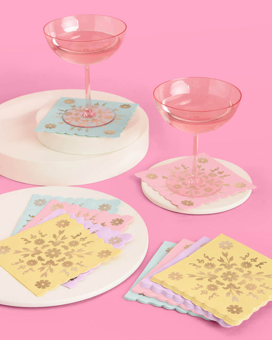 Tea Time Napkins - 24 foil napkins