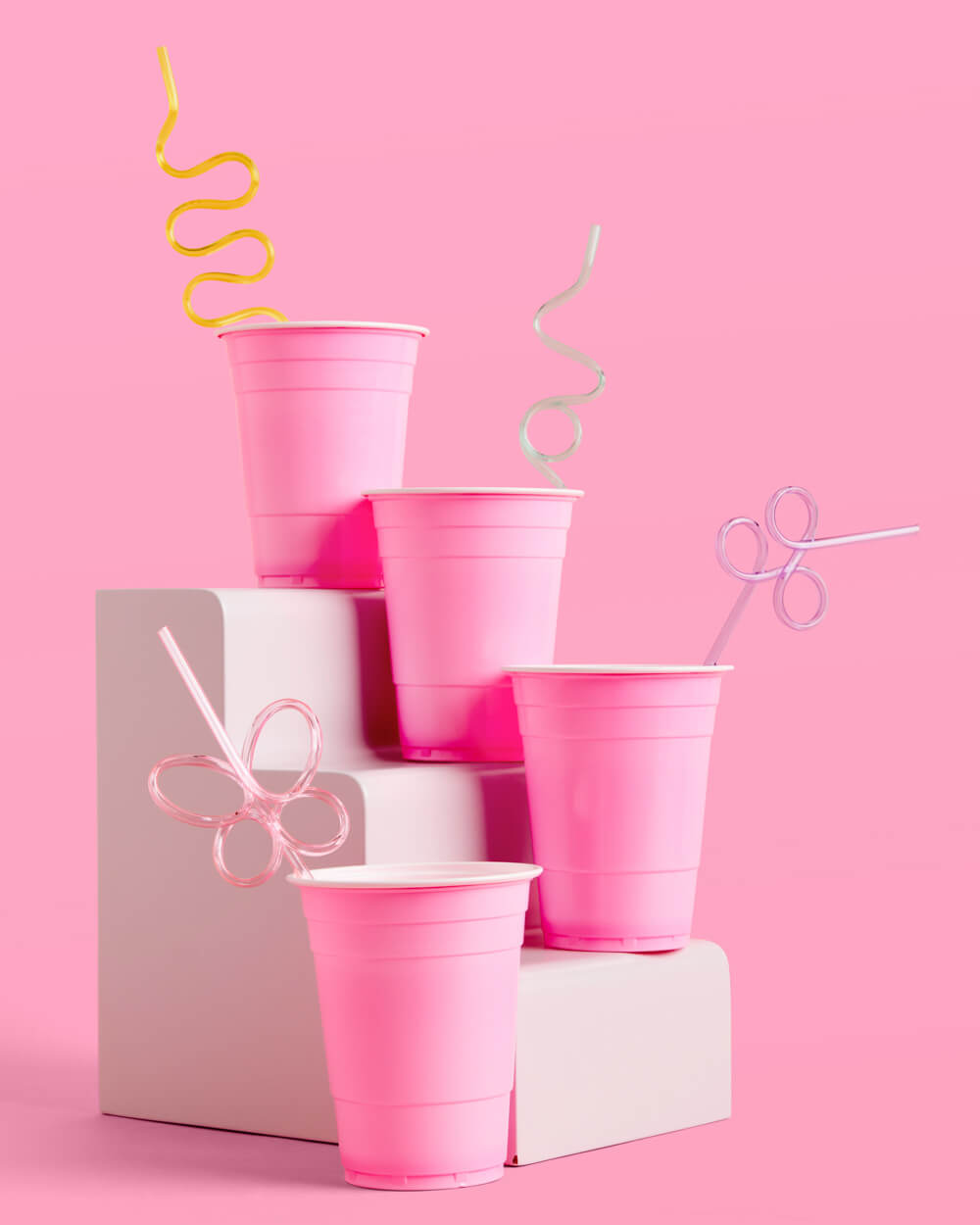 Pastel Party Straws - 20 reusable straws