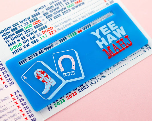 Light Blue Yee-Haw Mahj Boot + Horseshoe Tiles Mahjong Card Line Markerâ„¢