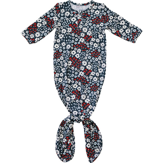 Americana Floral Bamboo Knot Gown