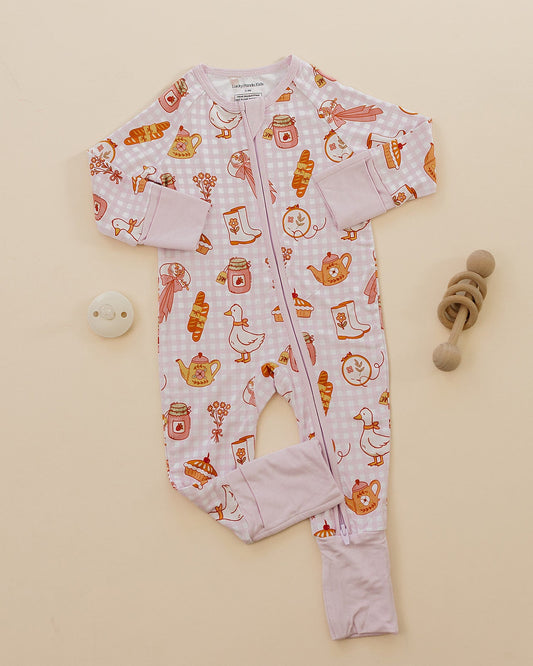 Bamboo Zip Romper | Cottagecore Cutie