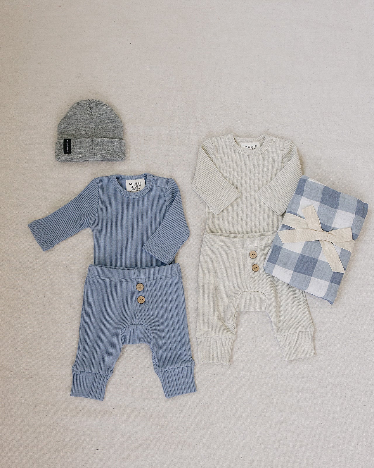 Heather Grey Bodysuit Waffle Set