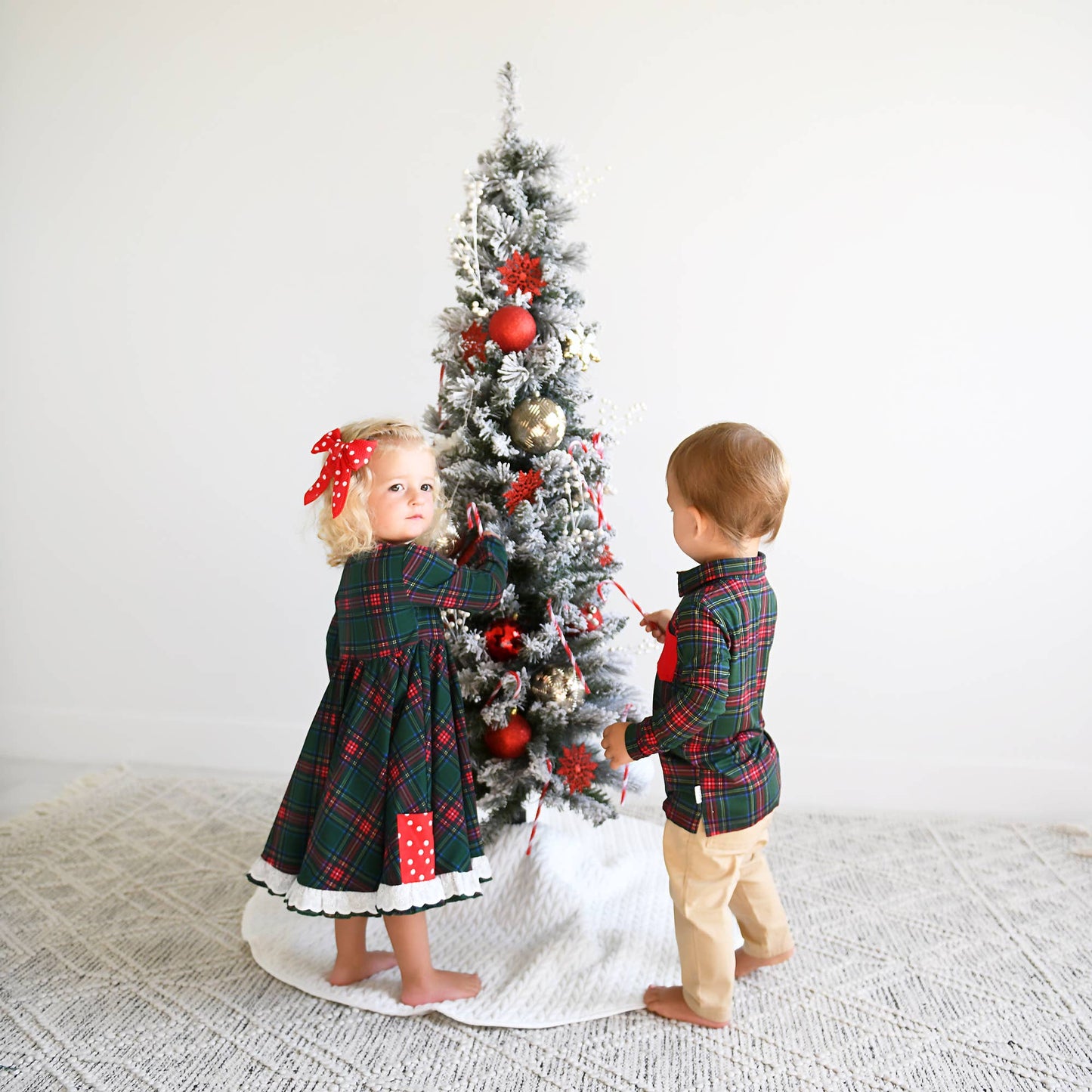 Tartan Button Dress
