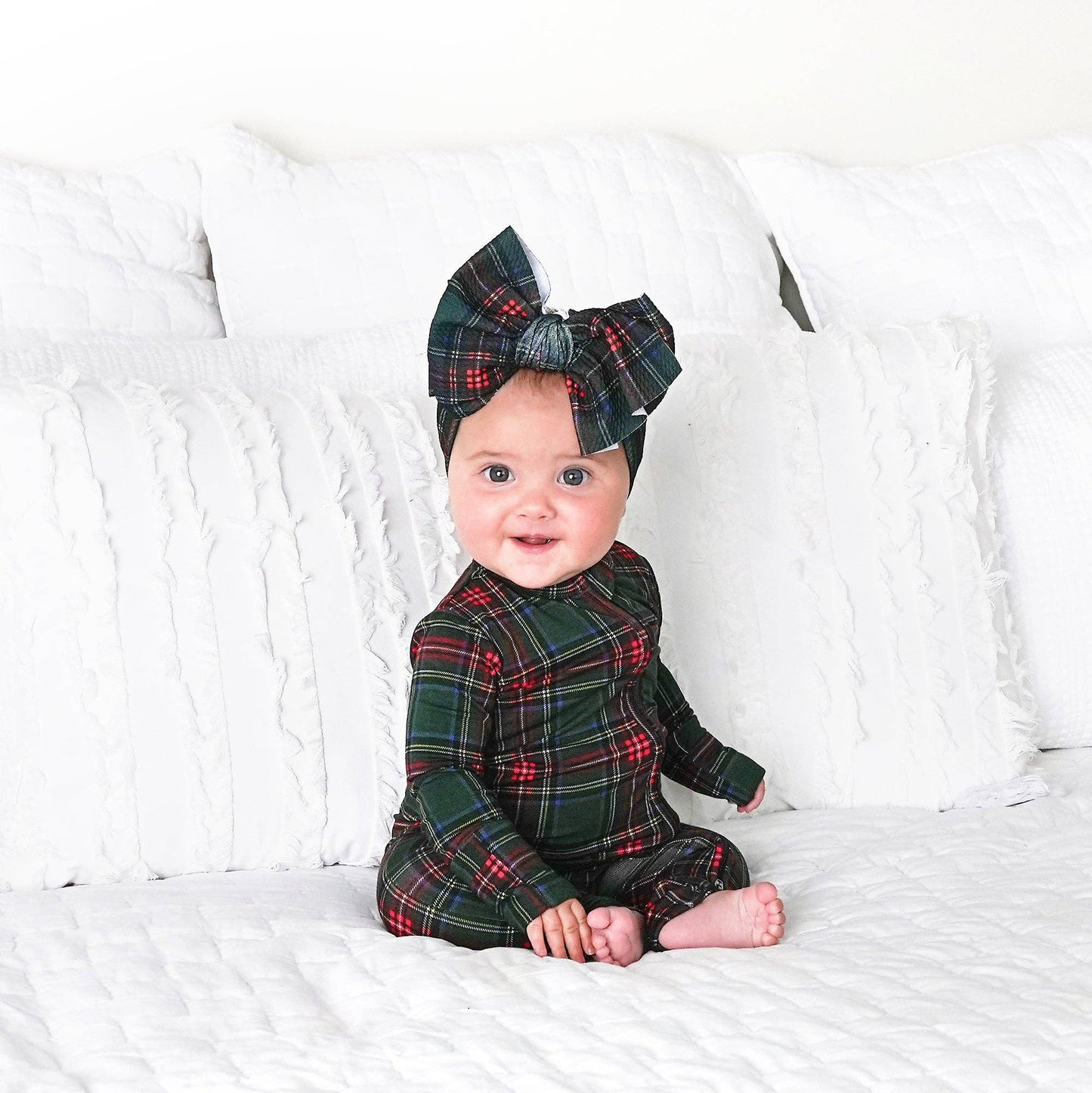 Tartan Convertible Zip Onesie