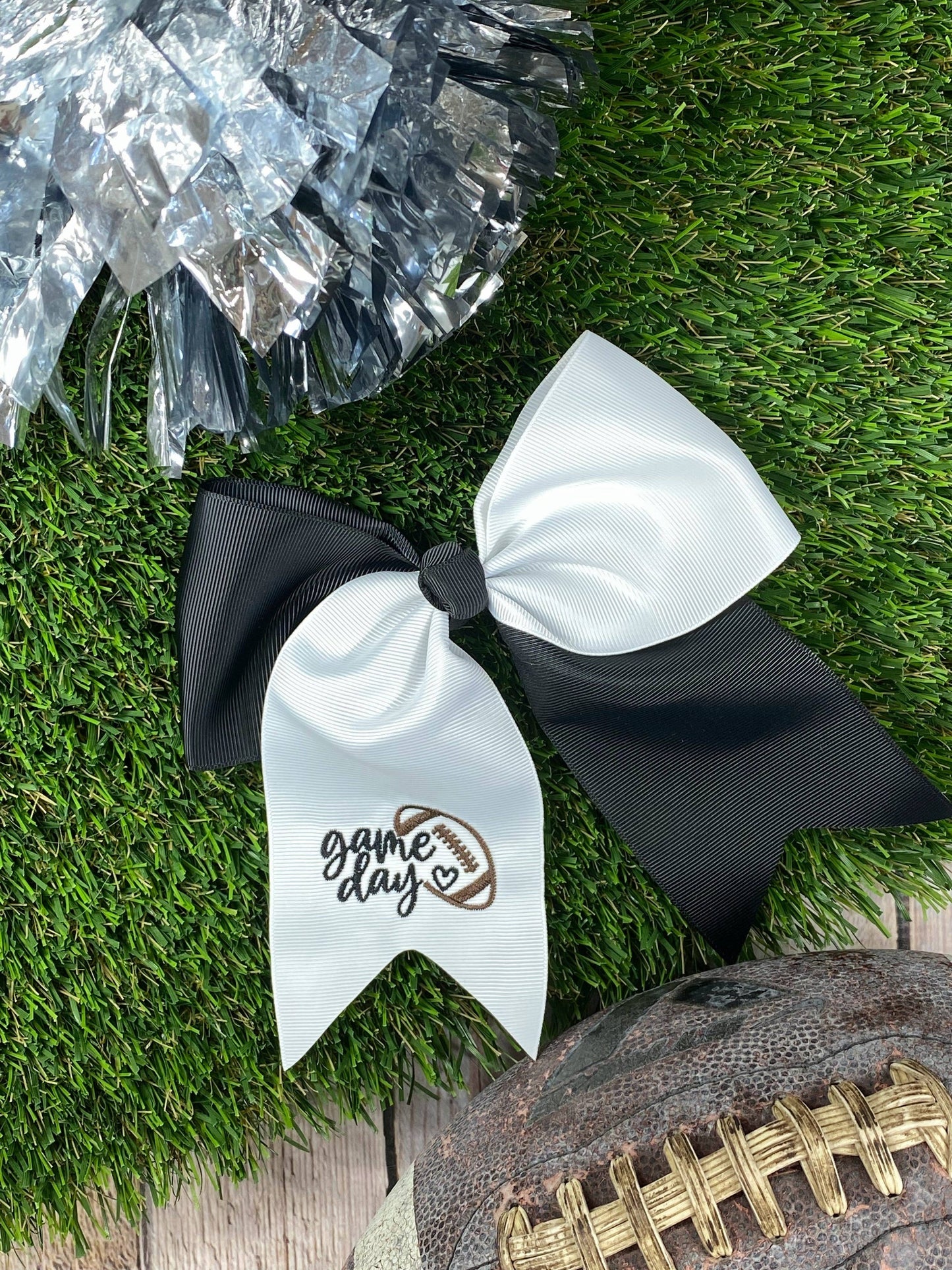 Game Day Embroidered Cheer Bows: Fall 2025 Game Day
