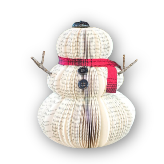Large Book Snowman